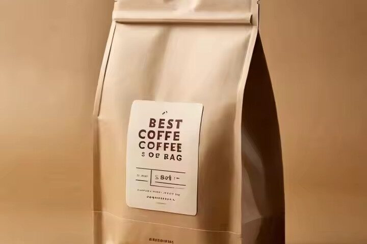 Custom Food Grade Kraft Coffee Paper Pouch with Zipper