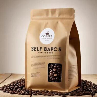 Custom Food Grade Kraft Coffee Paper Pouch with Zipper