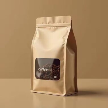 Custom Food Grade Kraft Coffee Paper Pouch with Zipper