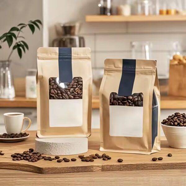 Sustainable Custom Kraft Paper Pouch for Food Products (6) Custom Eco-Friendly Food Grade Paper Pouch Packaging