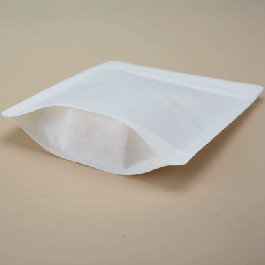 White Doypack Stand-Up Zip Lock Pouch