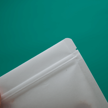 White Doypack Stand-Up Zip Lock Pouch