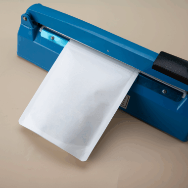 White Doypack Stand-Up Zip Lock Pouch