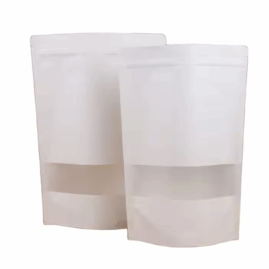 White Kraft Paper Stand-Up Pouch 