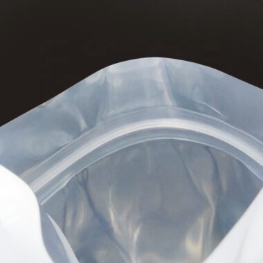 Custom Matte White Stand-Up Pouch with Zip Lock – Mylar Doypack Food Storage Bag