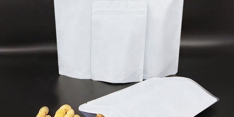 Custom Matte White Stand-Up Pouch with Zip Lock – Mylar Doypack Food Storage Bag