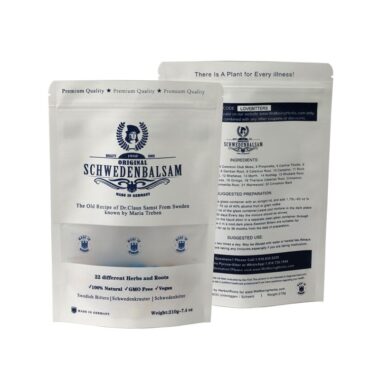 White Kraft Paper Stand-Up Pouch 