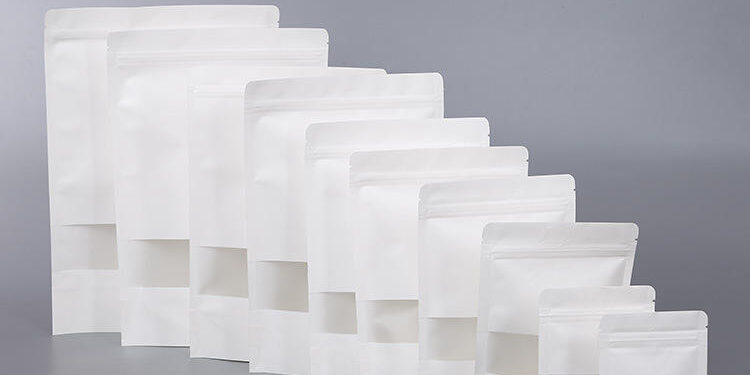 White Kraft Paper Stand-Up Pouch