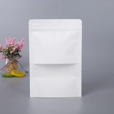 White Kraft Paper Stand-Up Pouch