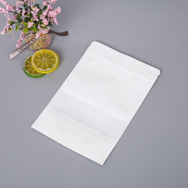 White Kraft Paper Stand-Up Pouch