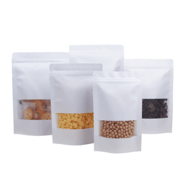  White Kraft Paper Food Packaging Pouch