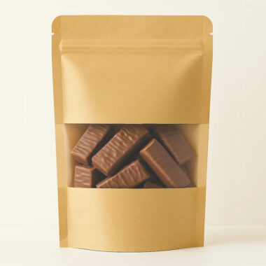 Biodegradable kraft zipper pouch for eco food packaging