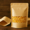Biodegradable kraft zipper pouch for eco food packaging