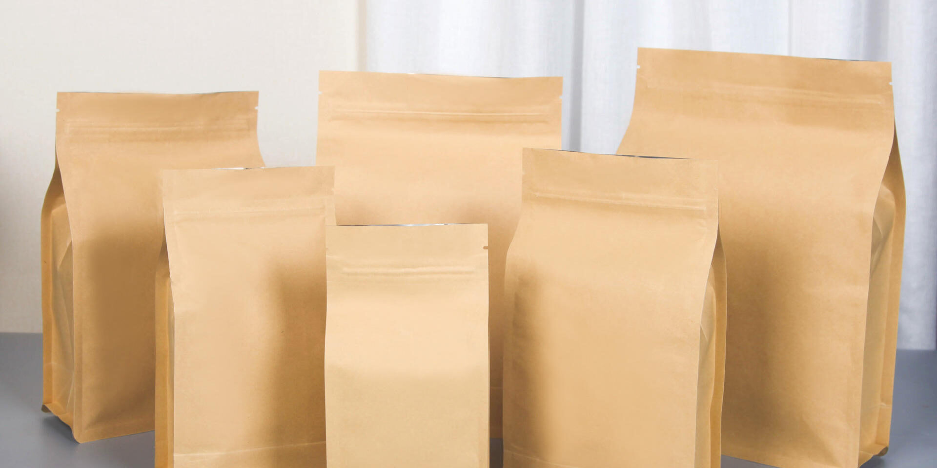 Biodegradable premium kraft paper pouch for food packaging