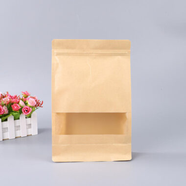 Food-grade resealable zipper paper pouch for snack packaging