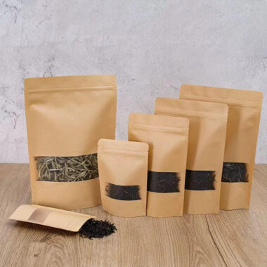 Food-grade resealable zipper paper pouch for snack packaging