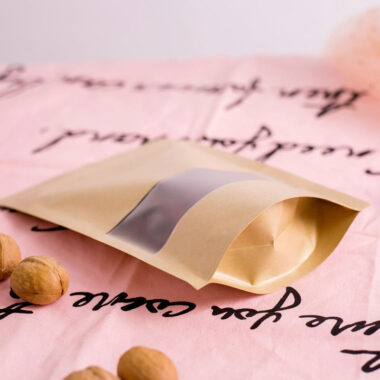 Kraft candy and dry food pouch with clear window