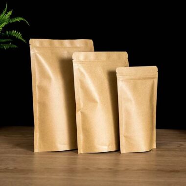 Kraft paper snack pouch for leisure food packaging