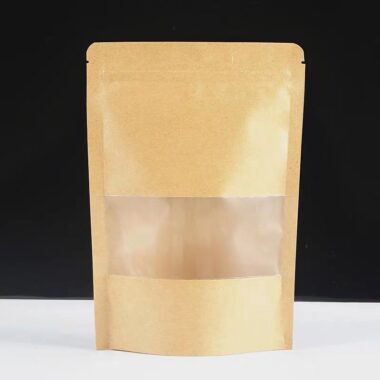 Kraft paper zipper pouch for secure food packaging