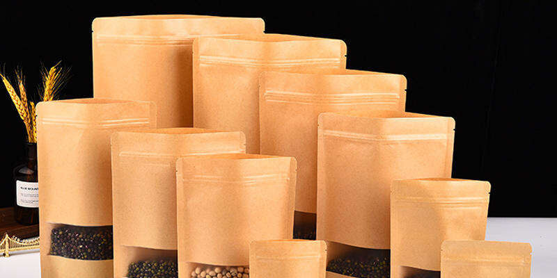 Kraft paper zipper pouch for secure food packaging
