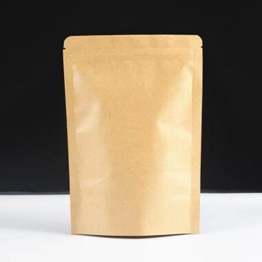 Kraft paper zipper pouch for secure food packaging