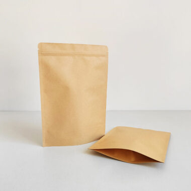 High-quality kraft paper pouch with strong resealable zipper