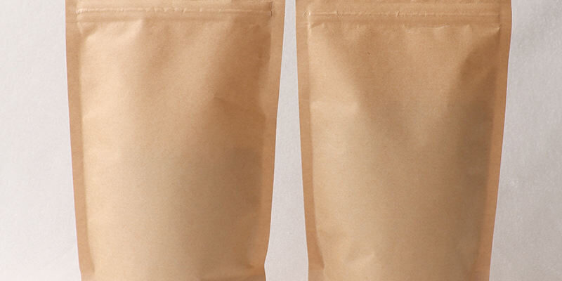 High-quality kraft paper pouch with strong resealable zipper