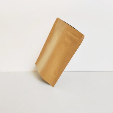 High-quality kraft paper pouch with strong resealable zipper