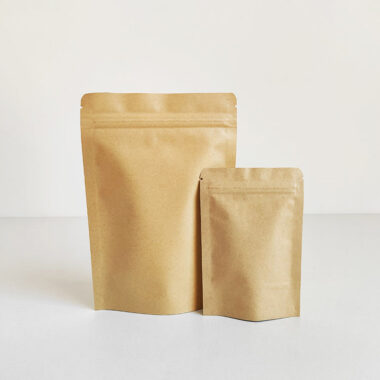 High-quality kraft paper pouch with strong resealable zipper