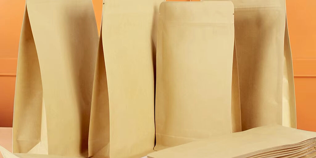 Sealable kraft paper zipper pouch for secure food packaging